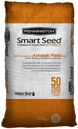 Pennington Smart Seed Pro Athletic Field Mix 50 LB Bag of Seed. Covers 10,000 Square Feet When Overseeding Your Lawn