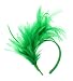 Felizhouse 1920s Fascinator with Feathers Headband for Women Kentucky Derby Wedding Tea Party Headwear, St Patricks Day Green, One Size