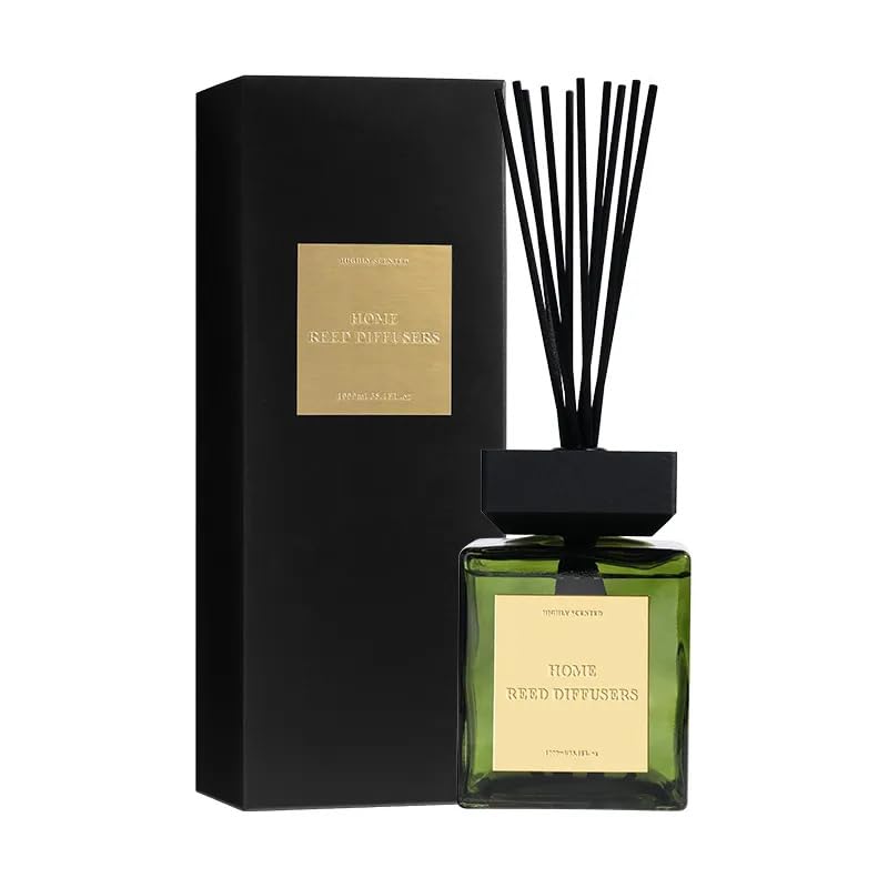 LUXXIA - HAVA - Forest - 1000ml Raumduft mit cremig-blumigem, erdigem Duft - Raumerfrischer Duftstäbchen Raumdiffusor Diffusor Diffuser Stäbchen Lufterfrischer Wohnung Duftspender Bad Deko Zimmer WC