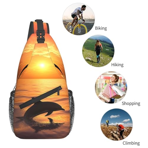 Crossbody Sling Backpack Negra para Hombre y Mujer miniatura 5
