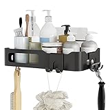 【Große Kapazität】Die Abmessung von unserem Duschregal beträgt 24,4 cm x 14,5 cm x 5 cm, geeignet für Bad, Küche, Schlafzimmer, Wohnzimmer, Balkon. Ideal für Seifenschale Seifenablage, Shampoo, Lotion, Duschgel, Conditioner, Seife und Gesichtsreiniger. Egal wo Sie es einsetzen, das Regal hat in jedem Fall ausreichend Tragkraft.