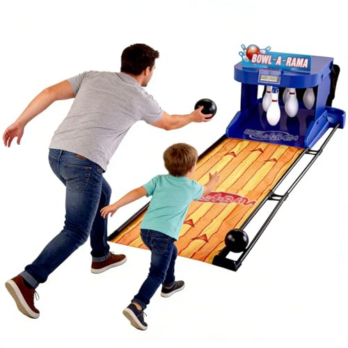 Automatic Reset Electronic Bowling Console, Indoor Bowling Game with LED Digital Scoreboard, Realistic Sound Effects & Dynamic Lighting for Family Entertainment, Birthday Gifts(2m)
