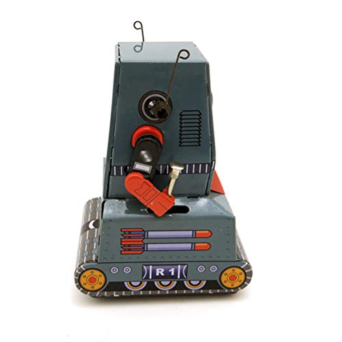 Vosarea Classic Clockwork Toy Robot Tank Tin Toy Windup Clockwork Classic Vintage Tank Robot Photography Prop For Adult Collection Children Tin Toys Home Decor Robot Tin Toy #TOP2