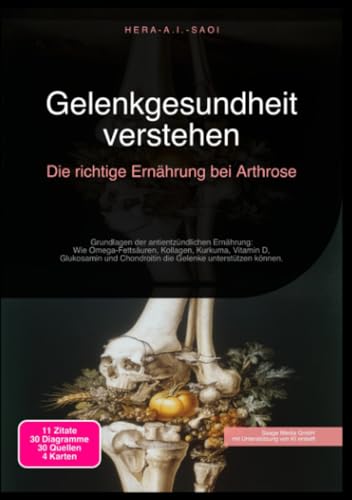 Gelenkgesundheit verstehen: Die richtige Ernährung bei Arthrose: Grundlagen der antientzündlichen Ernährung: Wie Omega-Fettsäuren, Kollagen, Kurkuma, ... Chondroitin die Gelenke unterstützen können.