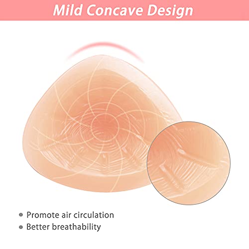 Maxtara Silicone Breast Forms Triangle Bra Enhancer Inserts Mastectomy Crossdress Cosplay C Cup 800G/Pair #TOP2