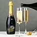 PARACITY Champagne Flutes, Champagne Glasses Set of 2, Elegant 6oz Glass Champagne Flutes, Gift for Birthday, Wedding, Christmas, Clear Sparkling Champagne Glasses for Women, Men