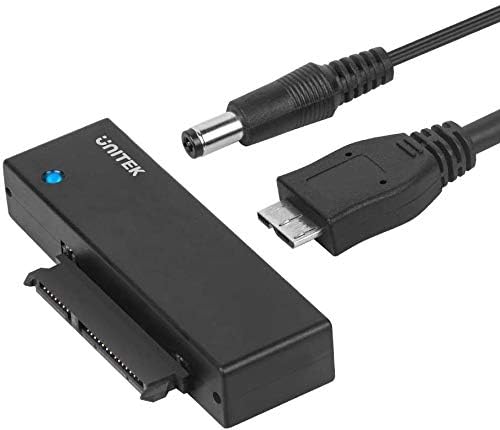 Unitek USB 3.0 to SATA III Hard Drive Adapter External Kit Cable for 2.5 3.5 Inch HDD/SSD Hard Drive Disk, Optical Drive, with 12V/2A Power Adapter, Support UASP