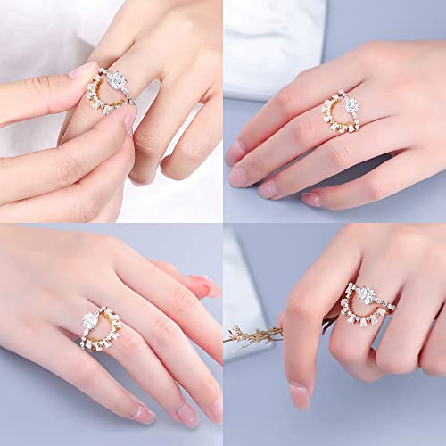 MOOSEA 1.5ct Cushion Moissanite Rings for Women, D Color VVS1 Clarity Lab Created Moissanite Ring 14K White Yellow Rose Gold Vermeil Marquise and Round Side Stone Engagement Rings for Women4