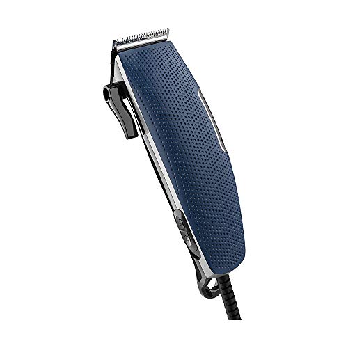 Máquina De Cortar Cabelo Men Barber Line Com Necessaire, Azul E Cinza, 220V, Cadence