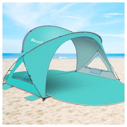Best beach umbrellas for families Gorich Lightweight Beach Tent with UPF50+