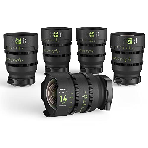 Image of NiSi Athena Prime T2.4 /1.9 Full-Frame 5-Lens Kit 14mm T2.4, 25mm T1.9, 35mm T1.9, 50mm T1.9, 85mm T1.9 (E Mount), Black