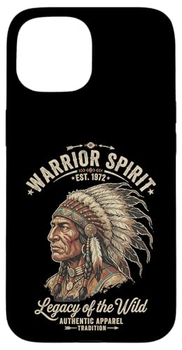 Warrior Spirit Chief Headdress Legacy �g���C�o���A�[�g �A���e�B�[�N�� �X�}�z�P�[�X iPhone 15 �p