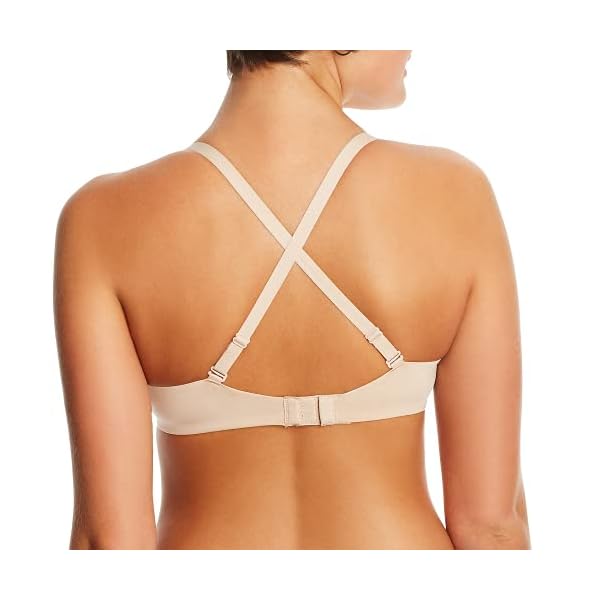 Maidenform One Fab Fit Underwire Bra, Push-Up T-Shirt Bra, Modern Demi Bra, Lightly Padded Bra with Convertible Straps, Paris Nude, 34B