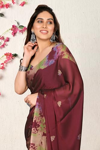Image of MIRCHI FASHION Saree for Woman Chiffon Tie Dye Printed | Lightweight Daily Wear Women's Sari with Unstitched Blouse Piece (Available in 10 Colors)