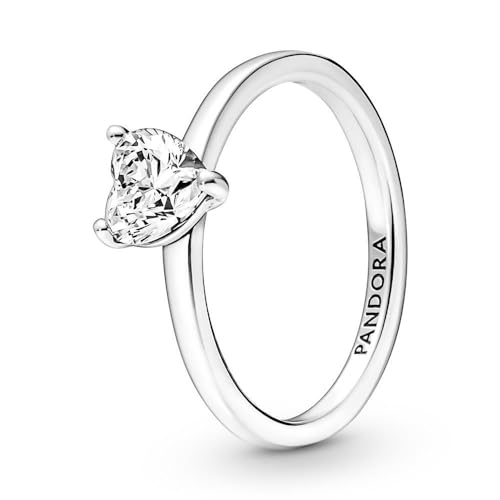 Bague cœur Pandora argent, un bijou romantique et scintillant