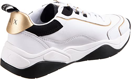 Baskets en Cuir Lisse Blanc Armani Exchange le Confort Urbain Anti-Fatigue - 5