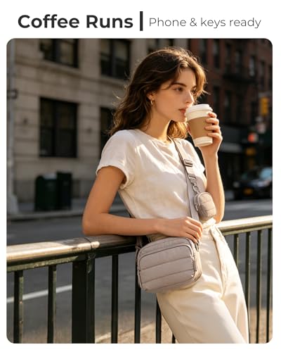Image of BAGSMART Crossbody Bags for Women, Mini Travel Purses Puffy Hobo Handbag