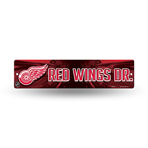 Rico Industries HSN7801 Plastic Street Sign , Detroit Red Wings