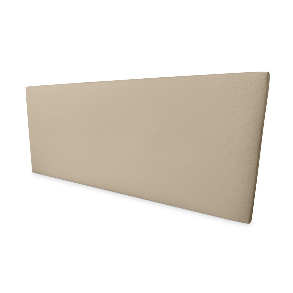amuéblate online - Testiera Pisa imbottita, imbottita in ecopelle di alta gamma, con accessori e viti, dimensioni 145 x 60 cm (letto da 135/140), beige