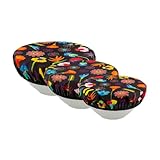 charlotte pot de confiture tissu enduit Set de 3 couvre bols - Charlotte