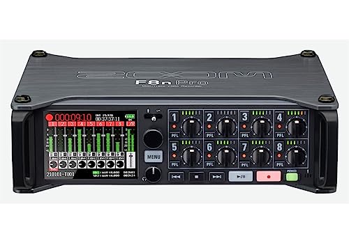 Zoom F8n-Pro High-End Portable Audio Multitrack Field Recorder | UK-Version | 8 inputs | 10 tracks | 32 bit float | For professional productions in film | live music | gaming | sound design | black Zoom F8n-Pro High-End Portable Audio Multitrack Field Recorder | UK-Version | 8 inputs | 10 tracks | 32 bit float | For professional productions in film | live music | gaming | sound design | black