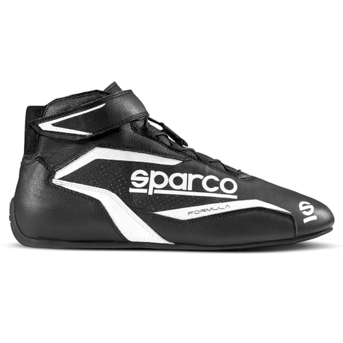 Bottines Formula Sparco Noir et Blanc Taille 44 pour Pilote Adulte