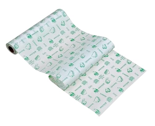 Generic S.R Brothers 20meter Oilproof Assorted Food Wrapping Paper Roll - Premium Non-Stick Butter Wrapping Paper.Use for Roti,Parantha,Sandwich,Burger & More Keep Food Safe and More Fresh on The Go