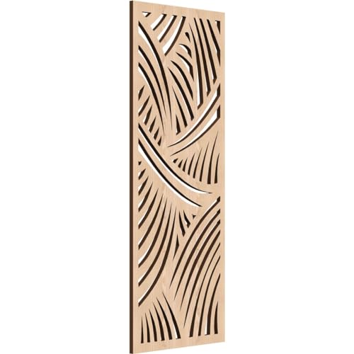 Image of Chester Decorative Pierced Fretwork Wood Wall Panels, 13 3 /8 inchW x 34 3 /8 inchH x 3 /8 inchT, Red Oak