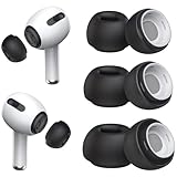 3 Pairs Replacement Ear Tips for AirPods Pro and 2nd Generation with Noise Reduction Hole, Silicone Ear Tips for AirPods Pro with Portable Storage Box and Fits in Charging Case (S/M/L, Black)
