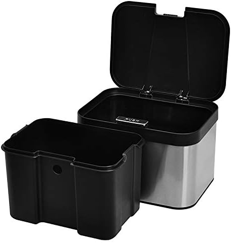 Stainless Steel Compost Kitchen Counter Bin (1.13 Gallon/4.3 Liter)