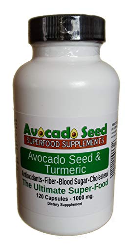 120 Avocado Seed Powder with Turmeric Capsules (1000 mg) - 2 Amazing Healing Foods in 1 Capsule 120 Avocado Seed Powder with Turmeric Capsules (1000 mg) - 2 Amazing Healing Foods in 1 Capsule