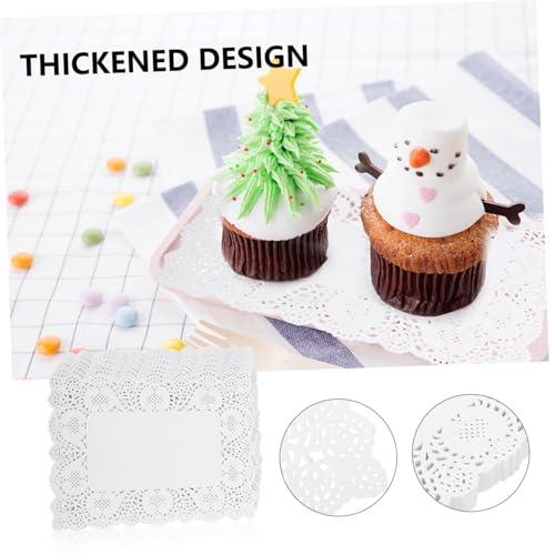 Napperons Papier Dentelle Absorbant Carrés pour Protéger vos Plateaux de Buffet