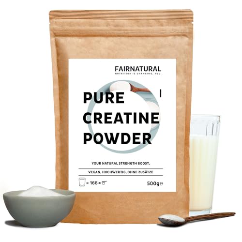 Creatin, Kreatin Pulver Monohydrat [aus Deutschland] Ohne Zusätze, vegan und ultrafein - Creatine Pulver in höchster Qualität (500g)