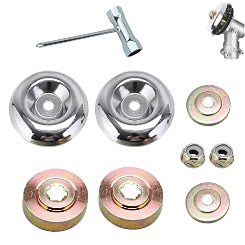 Slukueda 9 Desbrozadora de Accesorios de Jardín Adaptador De Cuchilla De Repuesto para Cortacésped Accesorios para desbrozadoras de Metal para Cortacésped Cover