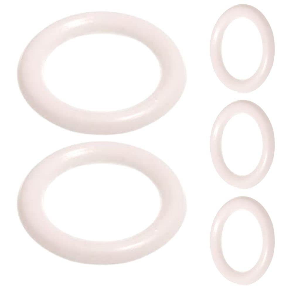 White Curtain Upholstery Rings 16mm - O-Shaped Hollow Roman Blind Rings for DIY Roman Curtains Pack of 100