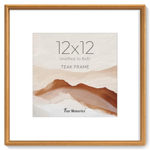 Fun Memories 12x12�C���` �`�[�N���C�� �ʐ^�t���[�� �}�b�g�t�� 8x8�C���`�̎ʐ^�p �ۂ݂�тт��p�f�U�C�� �����K���X �ǂ���f�B�X�v���C�p