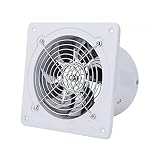 Ø 150 mm Abluftventilator, 6 Zoll Wandventilator Lüfter Abluft 40W, Rohrventilator Badlüfter Wand für Home Badezimmer Küche Garage Belüftung (Weiß)