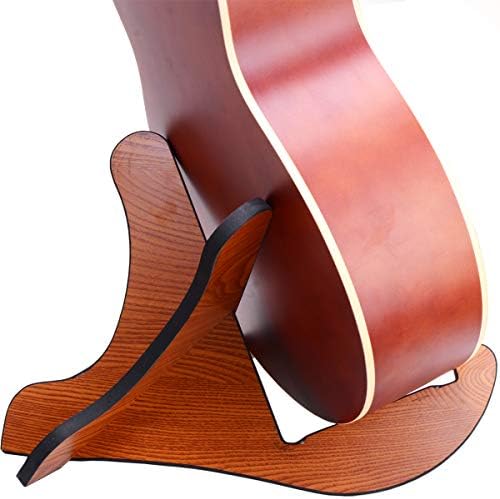 Guitra Stand Wooden Guitar Stand Portable Folding Instrument Holder for Acoustic, Classic, Electric, Bass Guitar