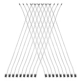 MOTHNUR 1000 Piezas Cordón para Etiquetas de Poliéster Negro 30 Cm 1000 Unidades Cierre de Clip para Ropa, Equipaje y Embalaje Minorista, Fijación Segura y Resistente para Exhibición y