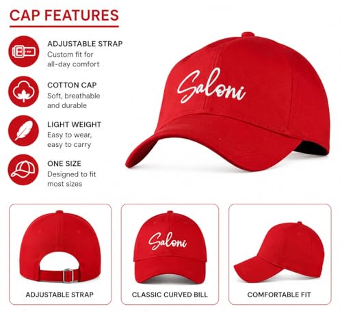 Image of AICA Personalised Name Cotton Cap for Men & Women � Black, Free Size | Gifts for Men & Women