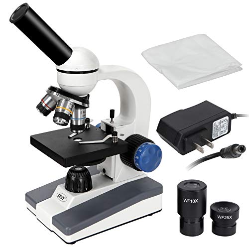 ZENY 40X-1000X Magnification Cordless All-Metal Optical Glass Lenses Cordless LED Illumination Biological Compound