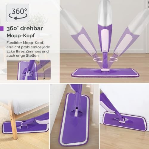 Bodenwischer mit Sprühfunktion: Wischmopp Sprühwischer für Bodenreinigung | Spray Floor Mop...