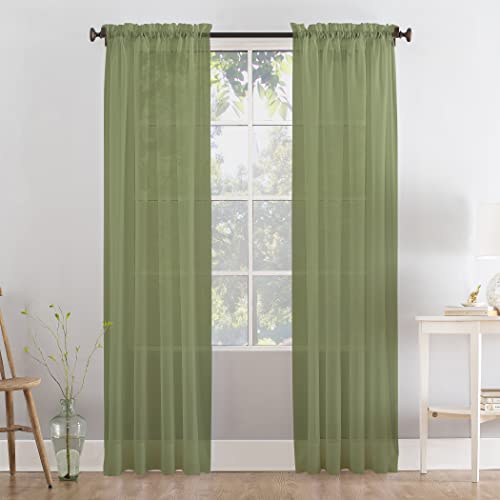 Megachest Woven Voile Slotted Panel(1 Inch+3 Inch). Buy One Panel Get One Free. 56 Inch wide x 90 Inch Drop (moss)