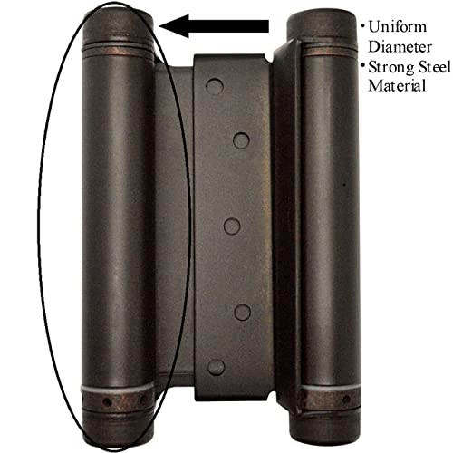 3" Double Action Spring Hinge Saloon Door Hinge | Cafe Doors, Door Hinge In & Out Doorway Swing Commercial Grade Double Swing Hinge Heavy Duty Door Hinge-Swinging Cafe Doors (Oil Rubbed Bronze, Qty-1) #TOP4