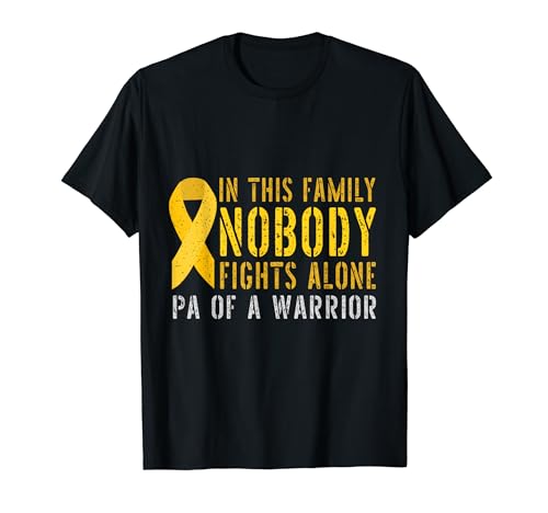 Pa of a Warrior Family Matching Bone Cancer T-Shirt