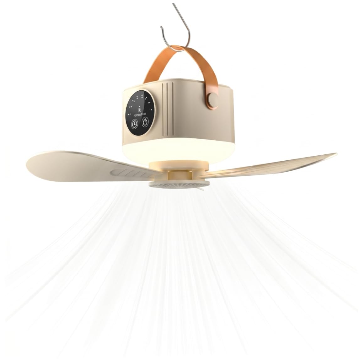 Ventilador de techo de 7200mah portátil con control remoto y soporte múltiple