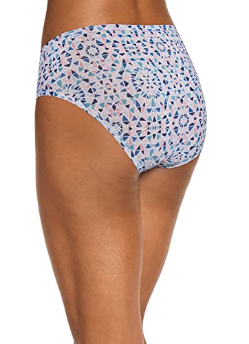 Image of Jockey Women's Underwear Supersoft Bikini - 3 Pack, Coral Mist /Kaleidoscope Prism /Aged Indigo, 10