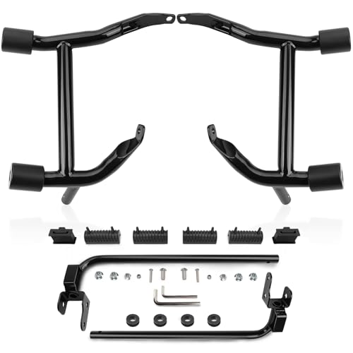 Eumti Saddlebag Guards Tip-Over Crash Bars Rails Rear Saddlebags Support Bracket Protection Kit for Touring Street Glide FLHX Road Glide Road King Electra Glide Ultra Limited CVO 2014-2025 FLHXU