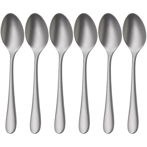 WMF Merit Espressolöffel-Set, 6 Stück, 6 Personen, sandgestrahlt, Ergonomisch, Cromargan protect®, Spülmaschinenfestes Besteck 1140966310