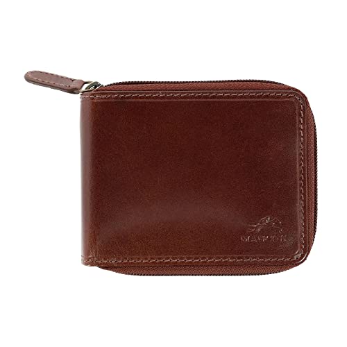 Mancini Men's RFID Secure Zippered Wallet with Removable Pas